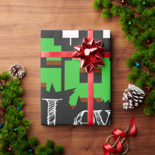 Game Over, Level Up: Pixelated Retro Game World Wrapping Paper