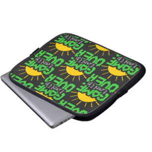 Game Over, Level Up: Retro Pixel Block Adventure Laptop Sleeve
