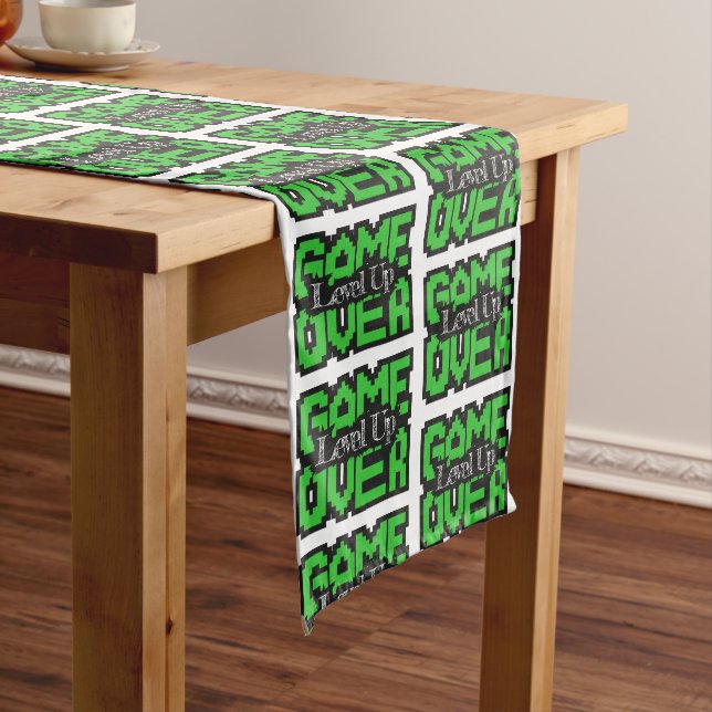 Game Over, Level Up: Retro Pixel Sandbox Adventure Medium Table Runner (In Situ)