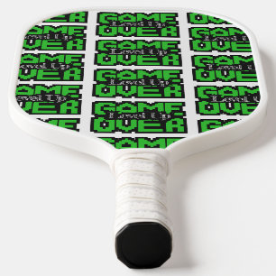 Game Over, Level Up: Retro Pixel Sandbox Adventure Pickleball Paddle