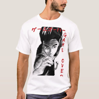 Game Over Manga Style Gamer Sketch Graphic T-Shirt