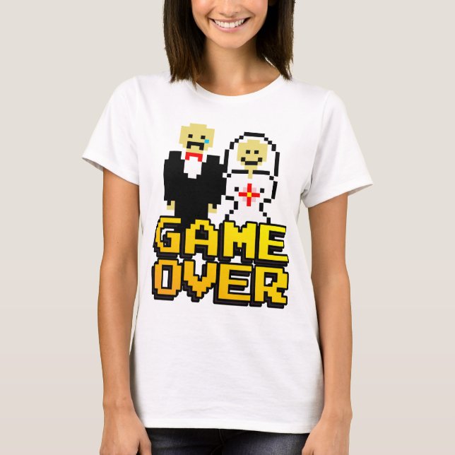 Game over marriage (8-bit) T-Shirt (Front)
