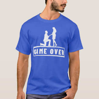 Game Over Marriage Proposal Bachelor Party Groomsm T-Shirt