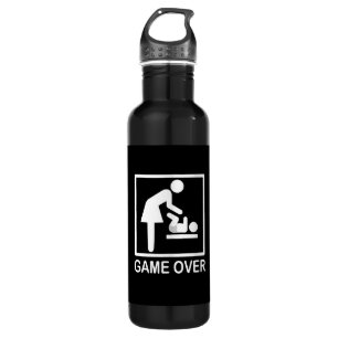 Game Over Mom Funny Pictogram 710 Ml Water Bottle