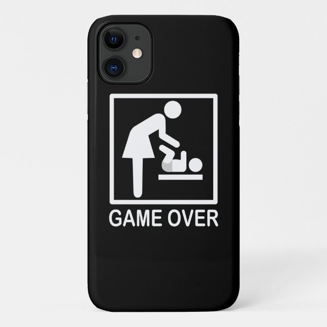 Game Over Mom Funny Pictograph Case-Mate iPhone Case (Back)