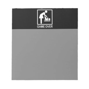 Game Over Mom Humourous Pictogram Notepad