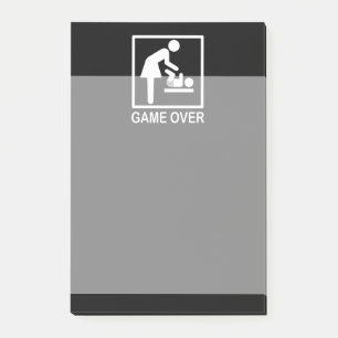 Game Over Mom Humourous Pictogram Post-it Notes