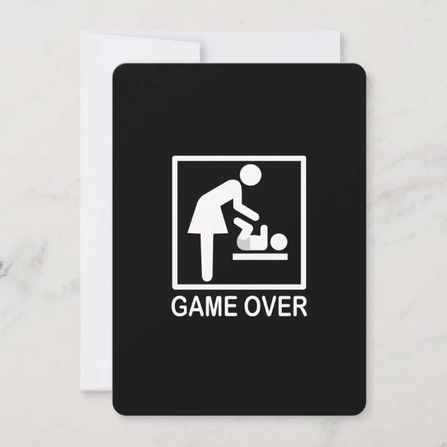 Game Over Mom Humourous Signage (Front)