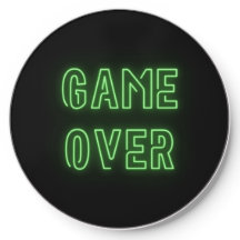 Game Over neon sign green