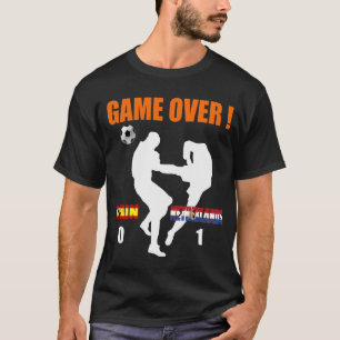 Game over Netherlands 1 Spain 0 Dutch Karate Kick T-Shirt