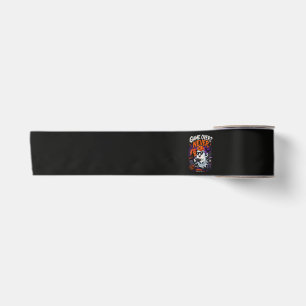 Game Over Never Funny Gamer Ghost Halloween Satin Ribbon