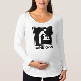 Game Over New Baby for Parent Dad Maternity T-Shirt