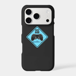 Game Over Pastel Blue iPhone Case