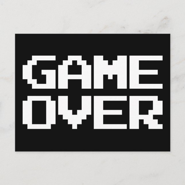 Game Over Postcard (Front)