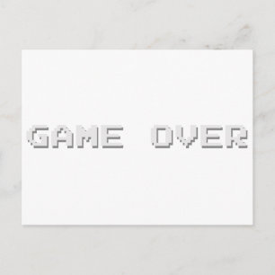 GAME OVER POSTCARD
