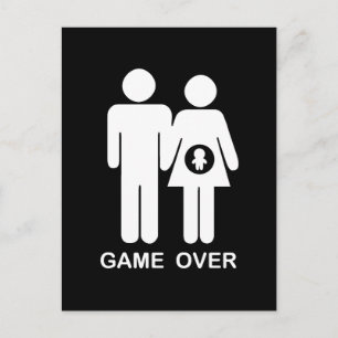 Game Over Postcard