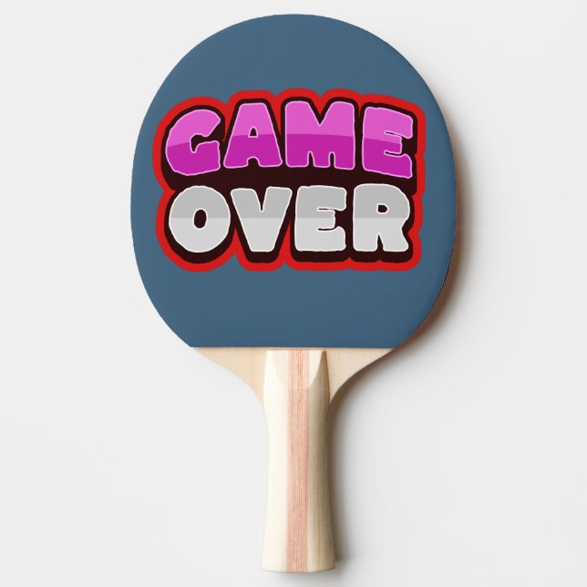 GAME OVER Raquette de Ping Pong (Devant)