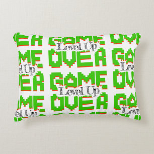 Game Over: Restore Old-School Fun, Level Up Today Accent Pillow