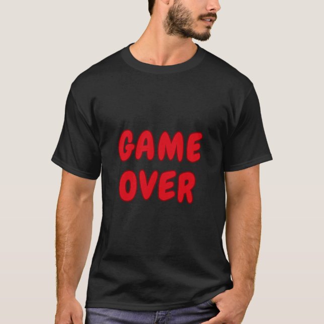 Game Over  Retro Gaming T-Shirt for Gamers (Devant)
