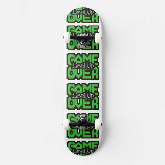Game Over: Revive Classic Games & Level Up Ur game Skateboard (Front)