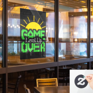Game Over: Revive Old Games, Level Up Your Game Window Cling