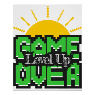 Game Over, Revive retro games with, level up Poster