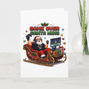 Game Over Santa Wins Christmas Gamer Invitation