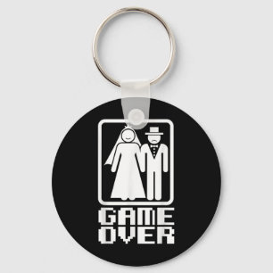Game Over Shirt Funny Wedding Bride Groom Gamer Te Keychain