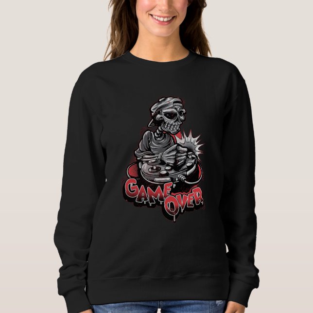 Game Over Skull Sweatshirt (Front)