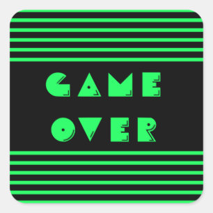 Game Over Square Sticker