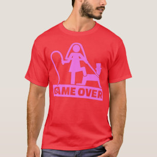 Game Over Stag Party Funny  Bride Groom 248 T-Shirt