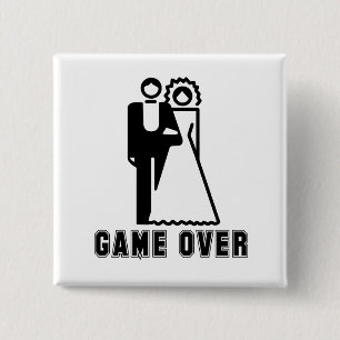 GAME OVER T-shirt 2 Inch Square Button