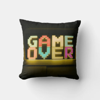 Game Over  Throw Pillow