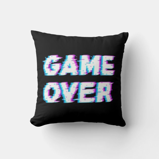 Game over throw pillow (Front)