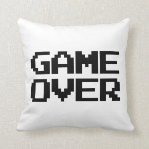 Game Over Throw Pillow