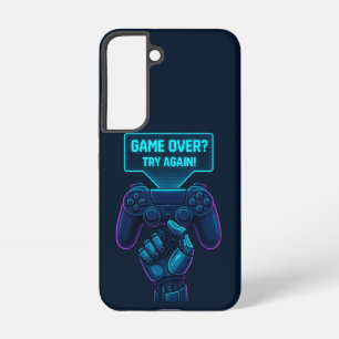 Game Over? Try Again! – Futuristic Gamer Phone  Samsung Galaxy Case