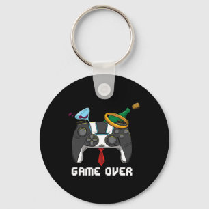 Game Over Wedding Bachelor Party Groom Valentines Keychain