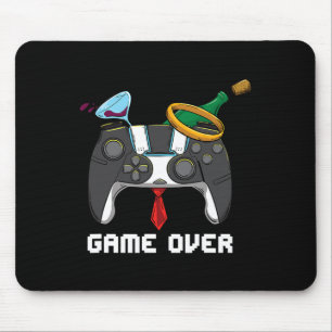 Game Over Wedding Bachelor Party Groom Valentines Mouse Pad