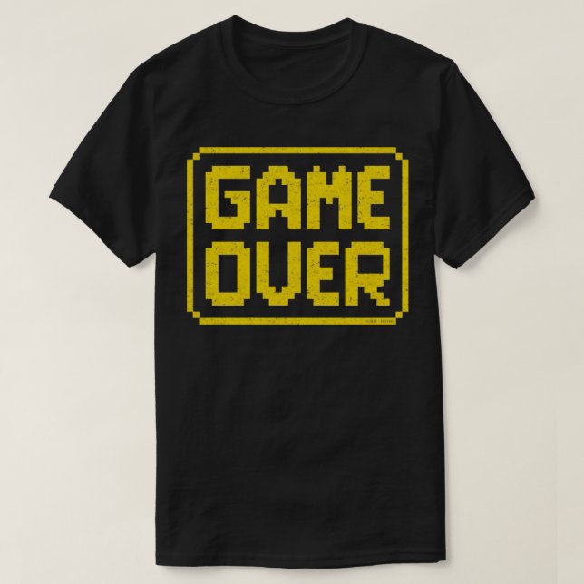 GAME OVER YellowWorn T-Shirt (Design Front)