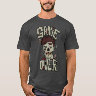 Game Over Zombie Halloween retro T-Shirt
