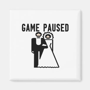 Game Paused Bride & Groom Magnet