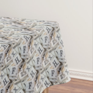 Game Pieces Letter Tiles Photography Art Tablecloth