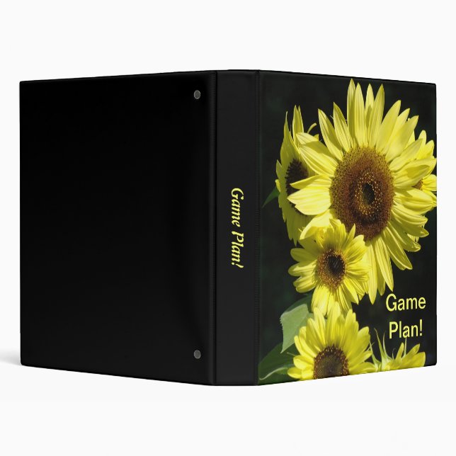 Game Plan! binder custom Yellow Sunflowers (Background)