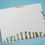 Game Players Rainbow Colour Chess Pieces Notes<br><div class="desc">Personalize and customize this super notepad with your name or any text. Featuring a set of rainbow glass with teal chess pieces,  complete with king queen knight bishop pawn rook for a unique modern design.</div>