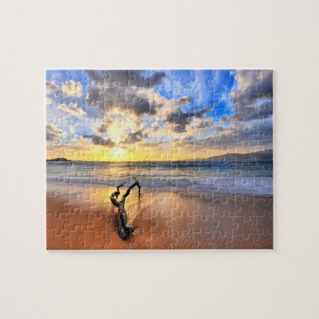 Game Puzzle-Ocean Sunset Jigsaw Puzzle (Horizontal)