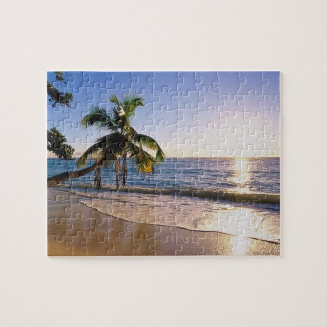 Game Puzzle-Tropical Beach Scene Jigsaw Puzzle (Horizontal)