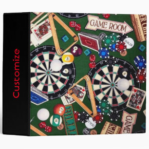 Game Room Billiards 3-Ring Binder