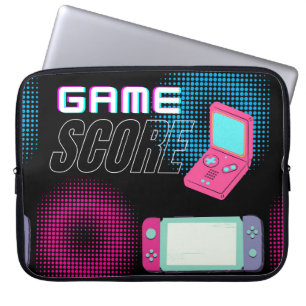 game score , videogamer laptop sleeve