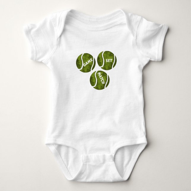 GAME SET MATCH BABY BODYSUIT (Front)