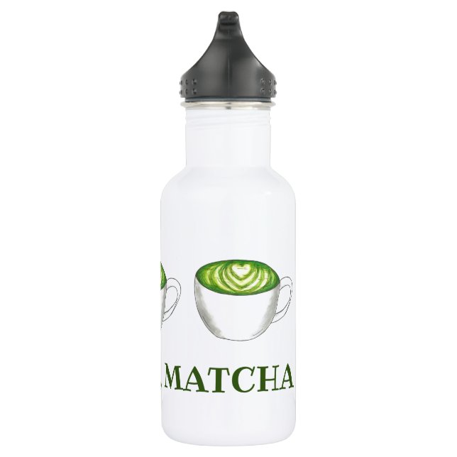 Game Set Match Matcha Green Tea Latte Foodie 532 Ml Water Bottle (Right)